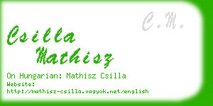 csilla mathisz business card